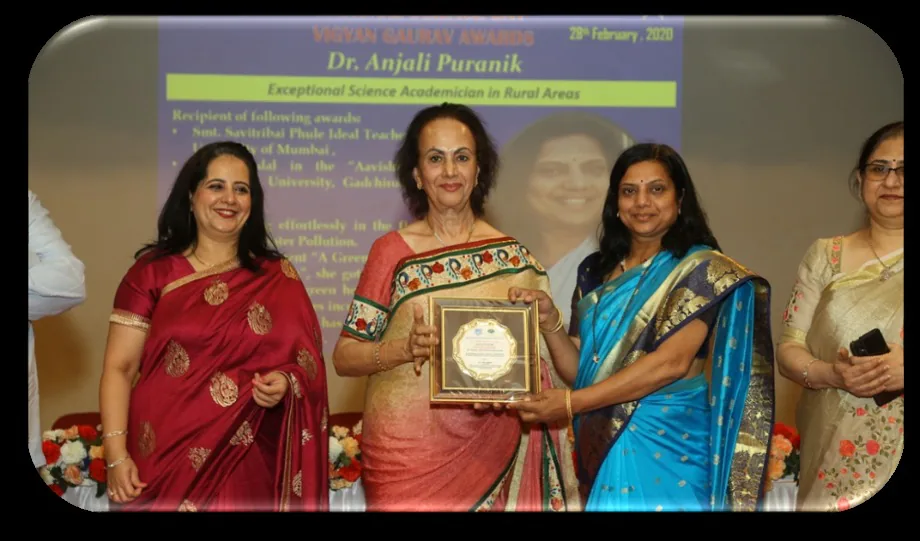 Gold medal at the Maharashtra State Inter-University Avishkar research competition