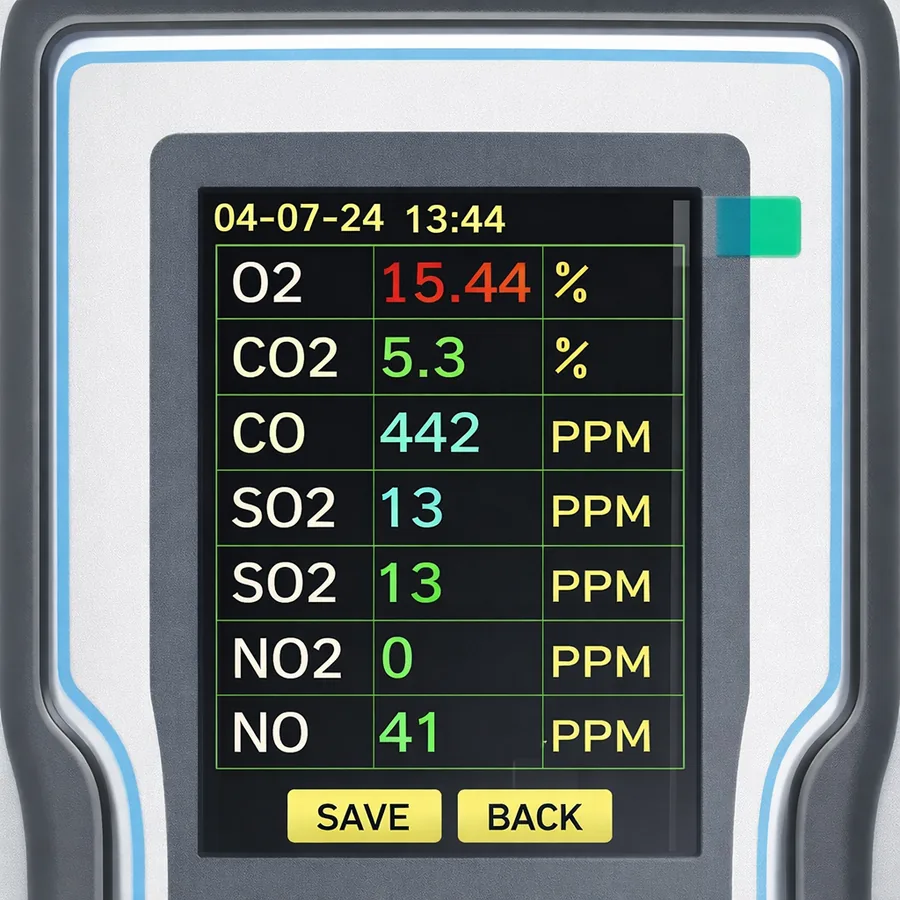Analyser reading before the adsorber, 4 July 2024